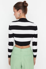 striped cropped top