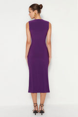 Midi purple dress