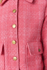 pink buttoned jacket