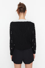 white collar cardigan