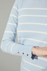 blue striped sweater top