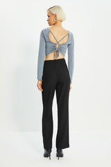 Black High Waist Trousers