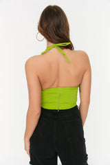 Green Halter Neck Top