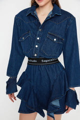 Denim mini dress