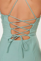 Mint green short dress