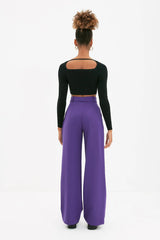 Purple Wide Leg Trouser