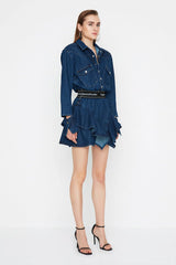 Denim mini dress