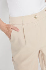 Ecru Wide Leg Trouser