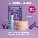 The Bounce Besties 2-Piece Mini Leave-In Conditioner Spray + Full Size Curl-Defining Cream Hair Gift Set