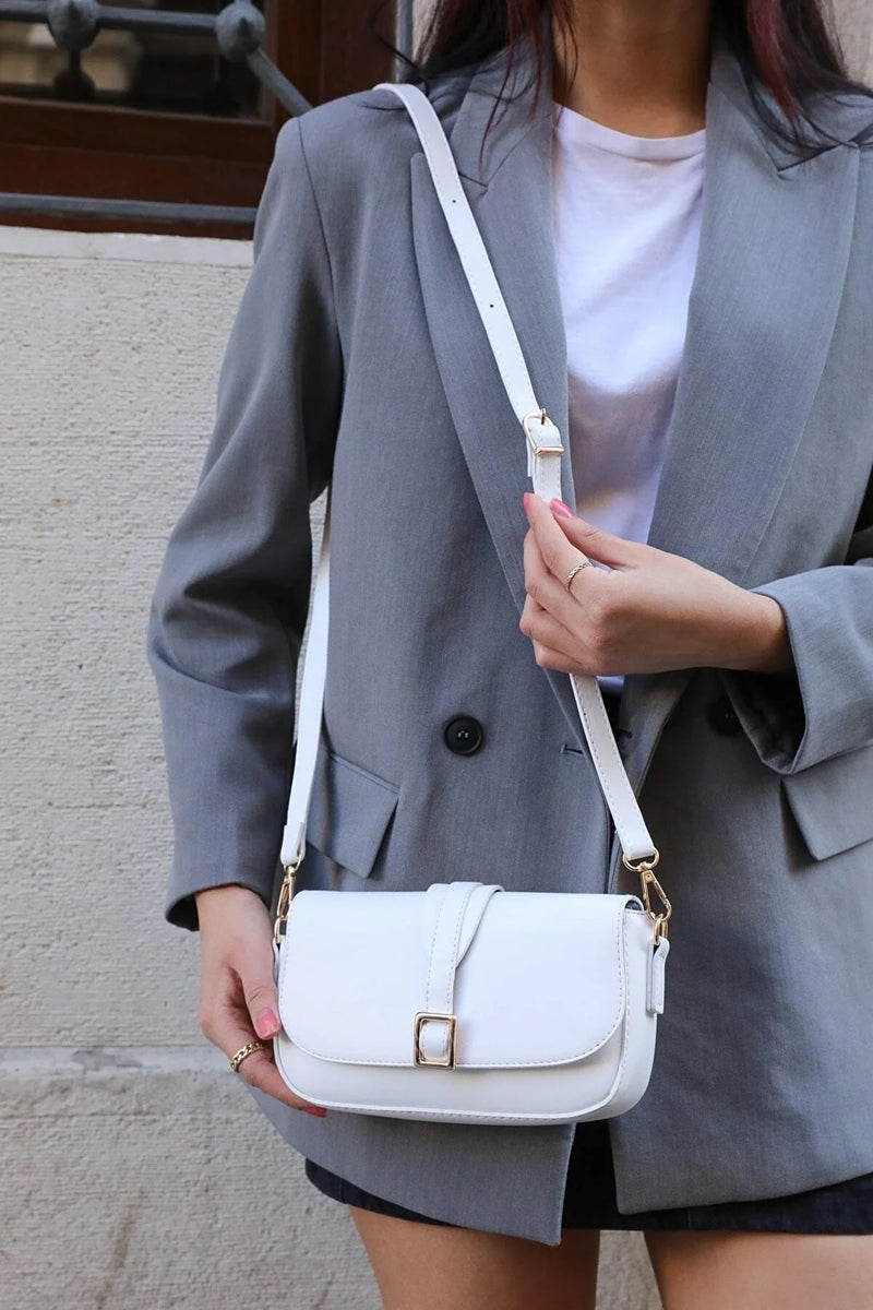 white shoulder bag