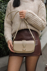 Beige shoulder bag