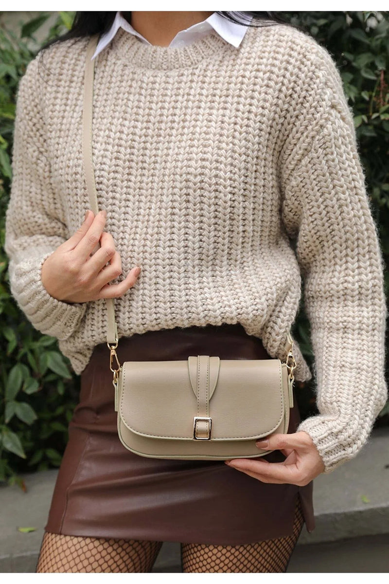 Beige shoulder bag