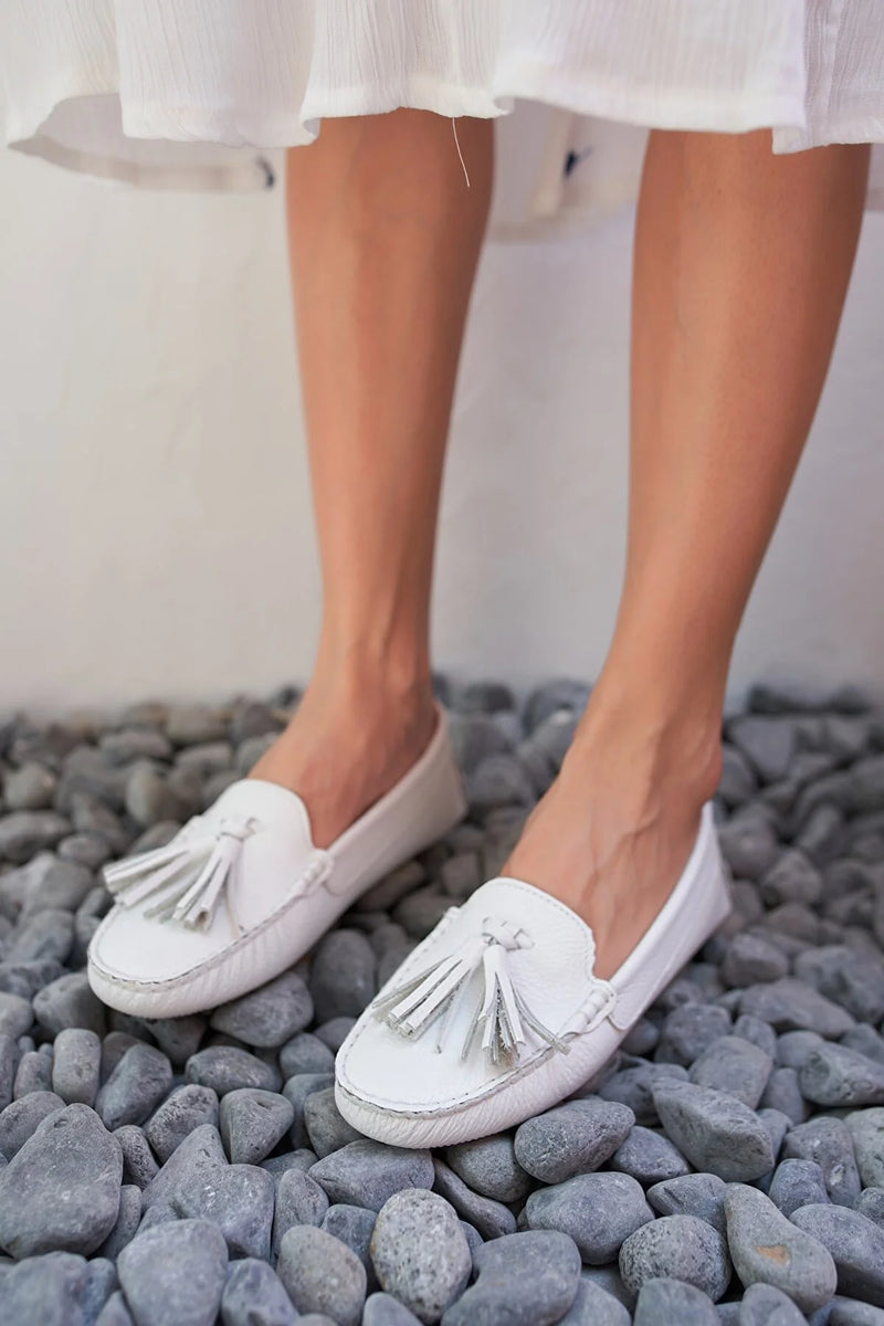 White real leather Loafer