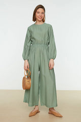 Modest khaki jumpsuit