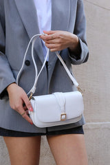 white shoulder bag