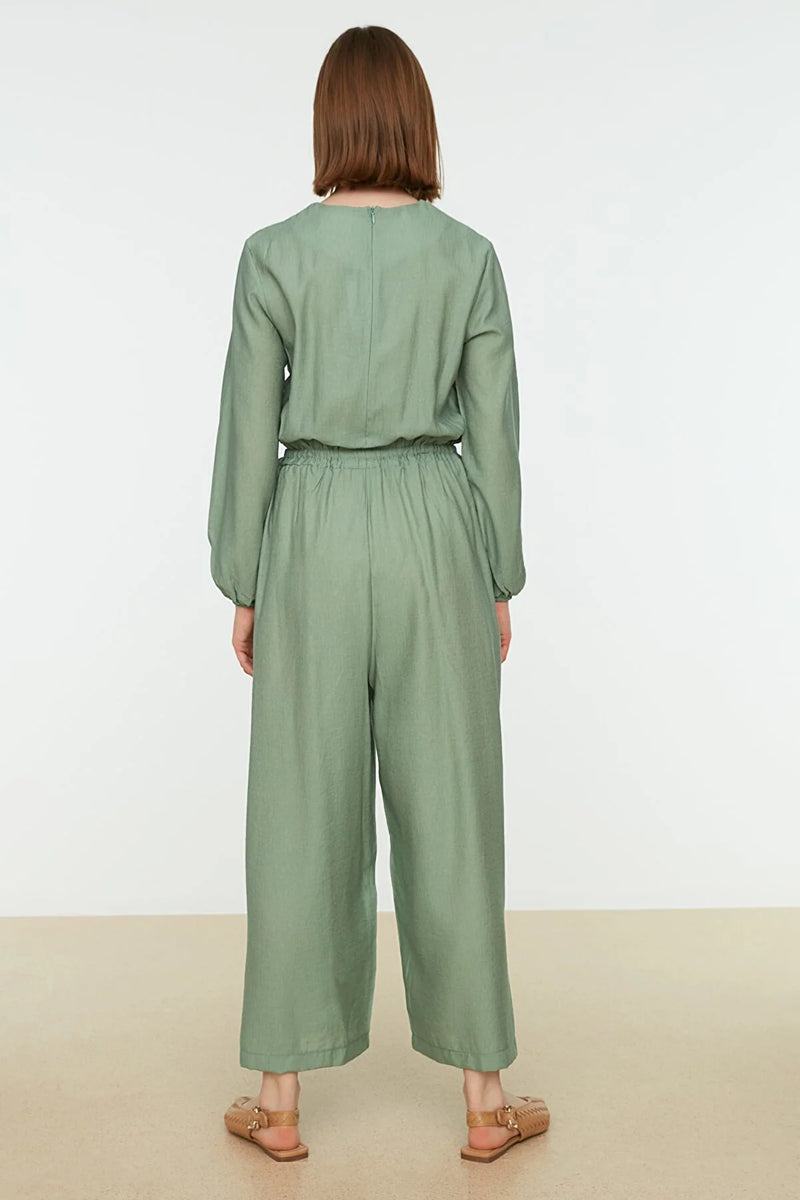 Modest khaki jumpsuit