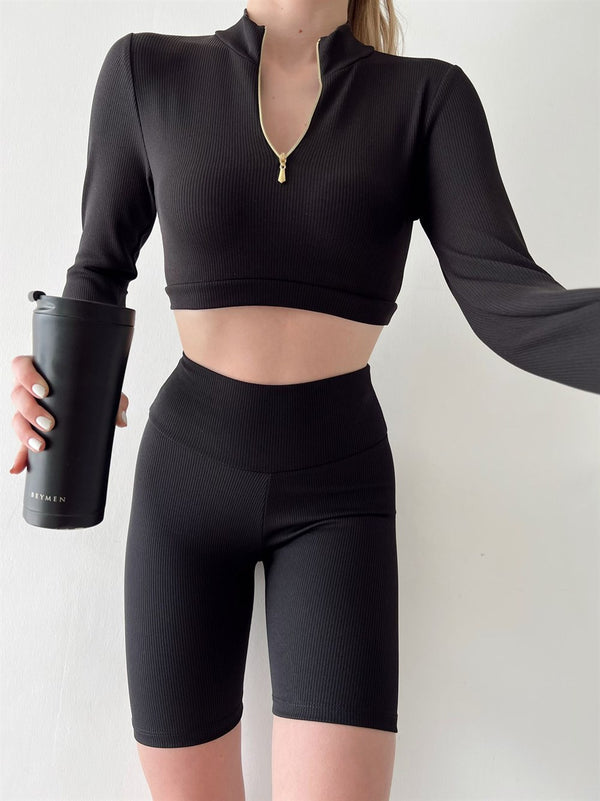 Sports Top and Shorts - Black