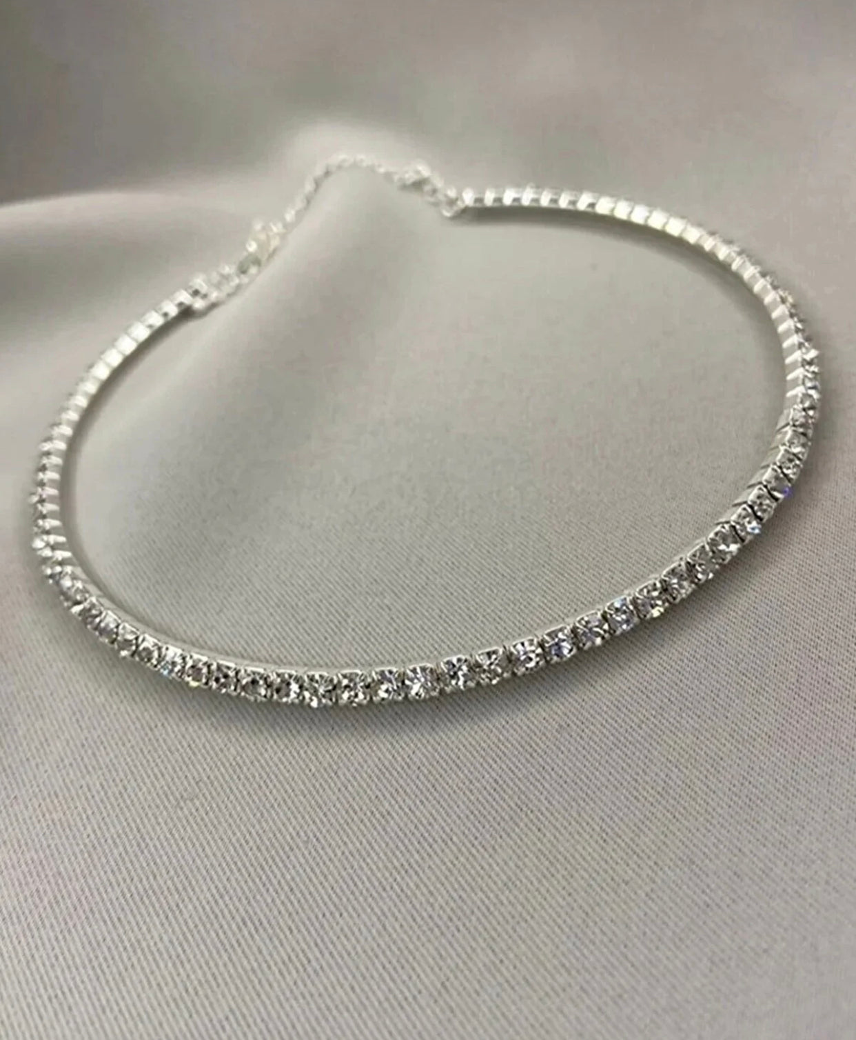 Tennis rhinestone necklace – Solistta