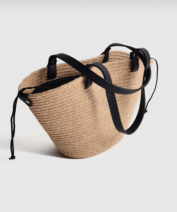 Straw black bag