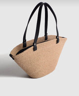 Straw black bag