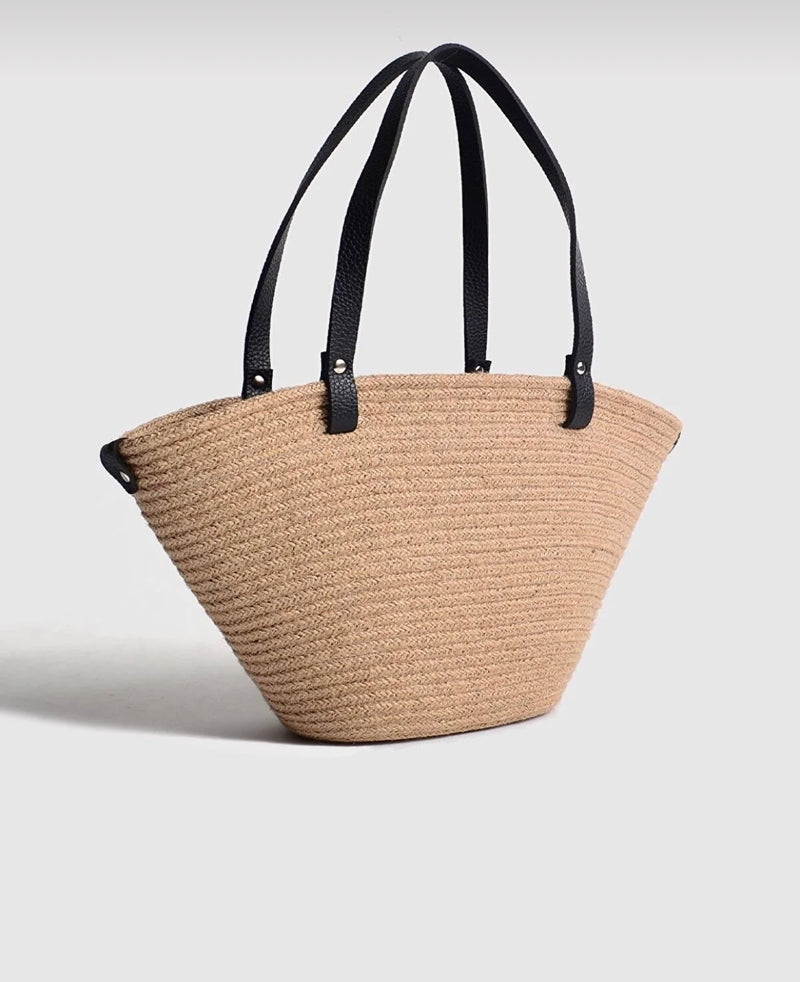 Straw black bag