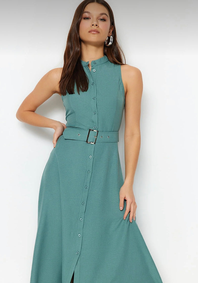 Mint green maxi dress