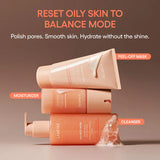 Balance Mode Rice Foaming Gel Cleanser with Glycolic Acid to Control Shine & Unclog Pores