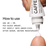 Running on Caffeine Eye Cream & Reusable Eye Patches Gift Set for Depuffing & Dark Circles