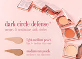 face card never declines cc full coverage undereye corrector & brush set / medium-tan peach