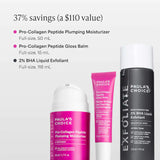 Plump + Glow Skincare Trio with 2% BHA & Peptides for Smoother, Firmer Skin