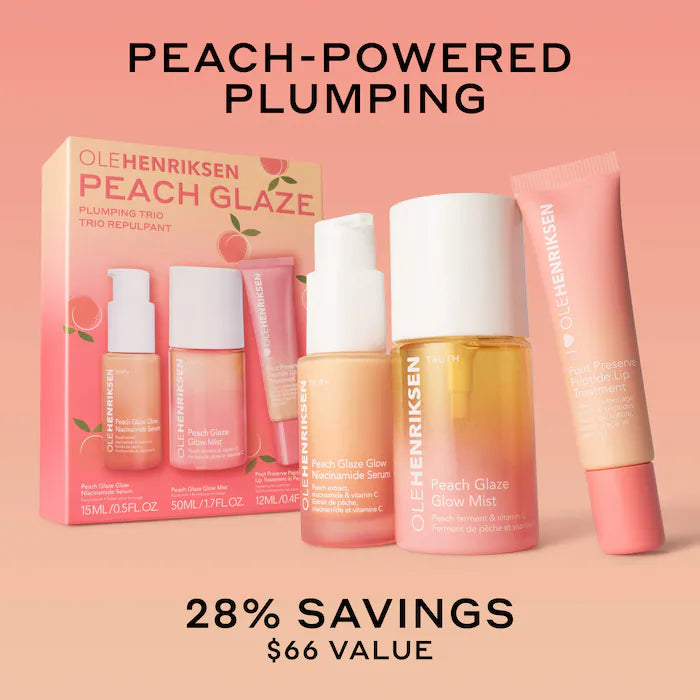 Peach Glaze Plumping Trio with Niacinamide and Vitamin C