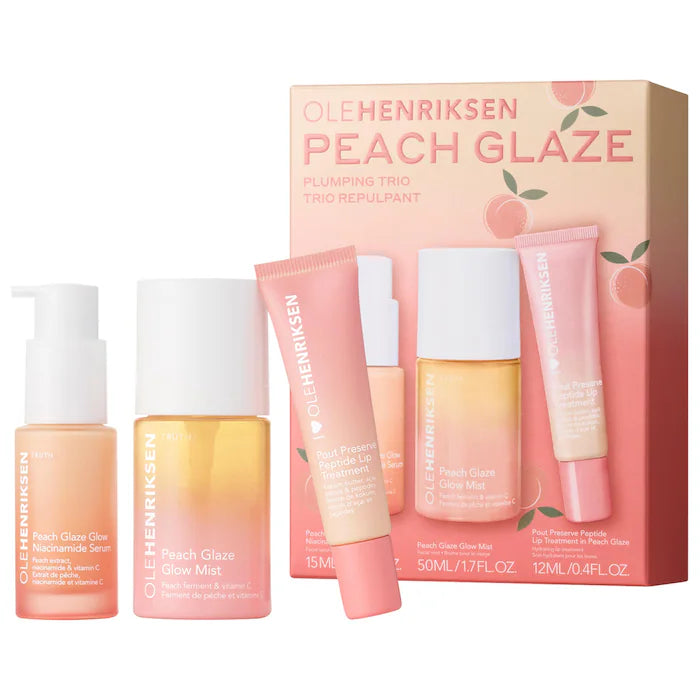 Peach Glaze Plumping Trio with Niacinamide and Vitamin C