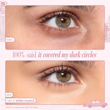 face card never declines cc full coverage undereye corrector & brush set / medium-tan peach