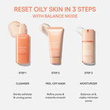 Balance Mode Rice Foaming Gel Cleanser with Glycolic Acid to Control Shine & Unclog Pores