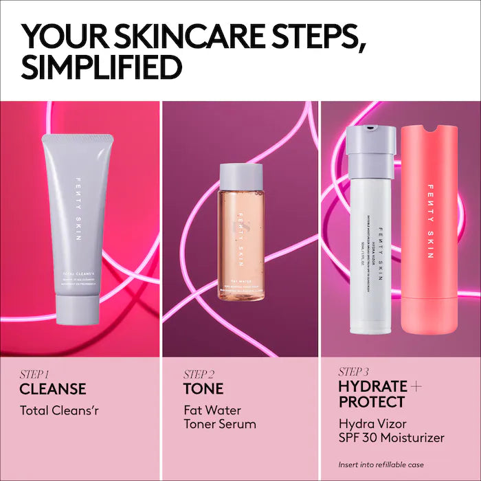 Skincare Lov'rs Cleanser, Toner, SPF Moisturizer + Collector's Case