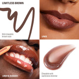 Mini Artist Color Pencil Lip Liner & Lip Gloss Kit / Limitless Brown