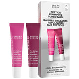 Peptide Plumping Gloss Balm Duo Gift Set for Hydrated, Fuller Lips