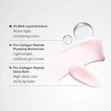 Plump + Glow Skincare Trio with 2% BHA & Peptides for Smoother, Firmer Skin