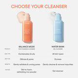 Balance Mode Rice Foaming Gel Cleanser with Glycolic Acid to Control Shine & Unclog Pores