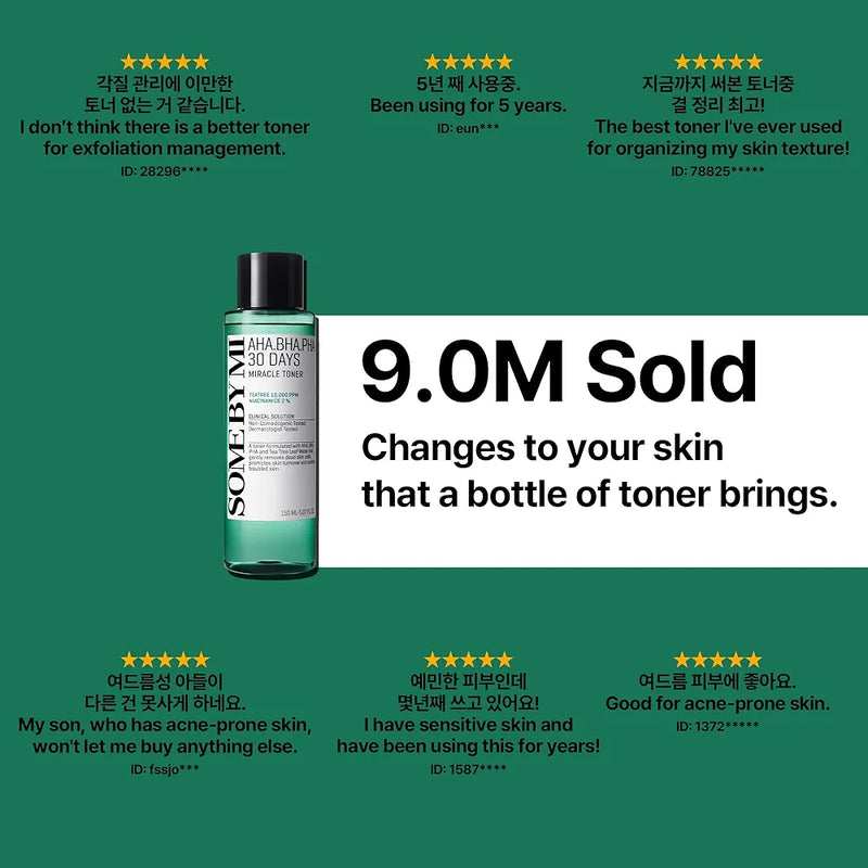 AHA BHA PHA 30 Days Miracle Toner