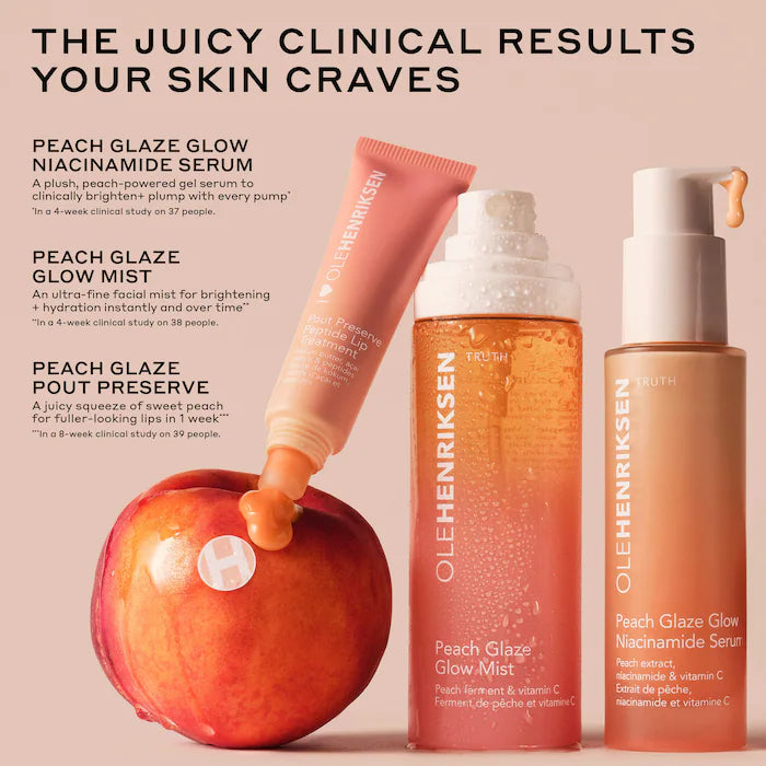 Peach Glaze Plumping Trio with Niacinamide and Vitamin C