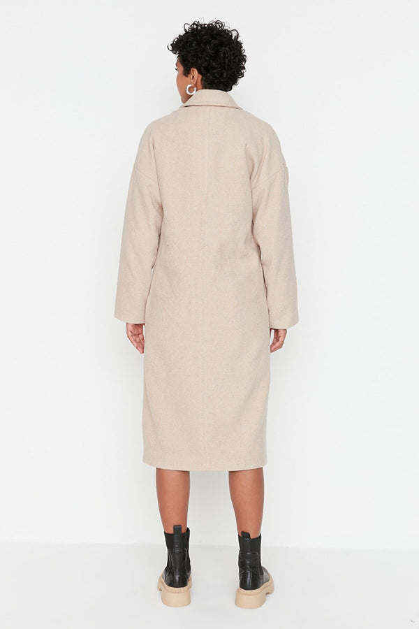 oversized ecru coat