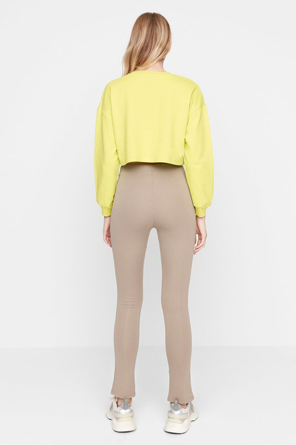 Knitted Pants with Slit