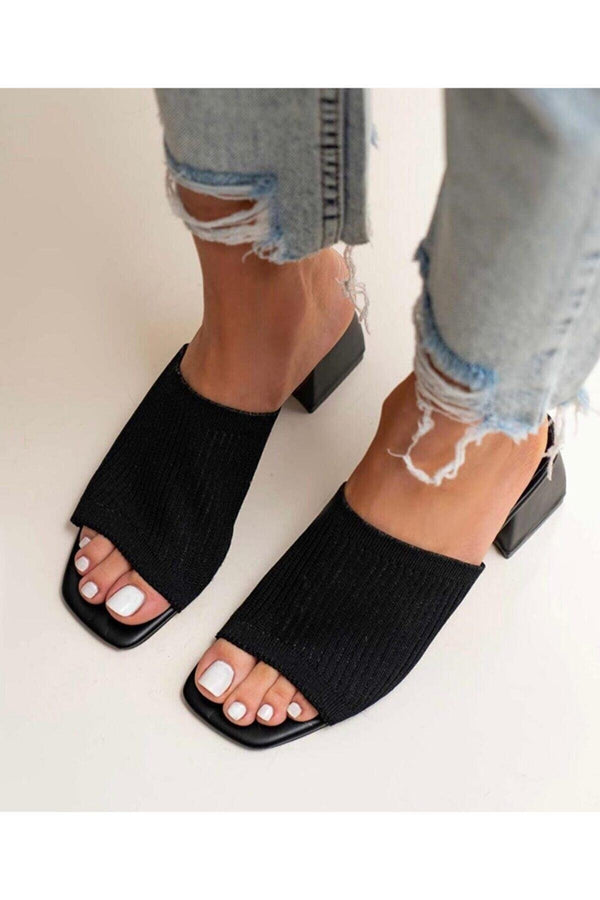 heeled slippers