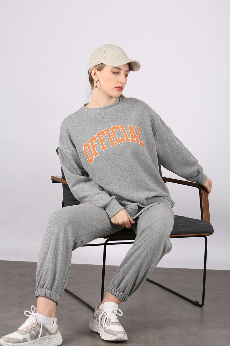 Grey  joggers and sweatshirt set