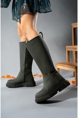 khaki boots