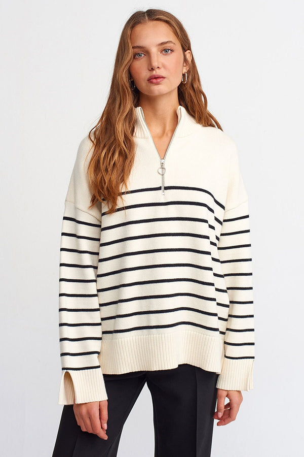 striped sweater top