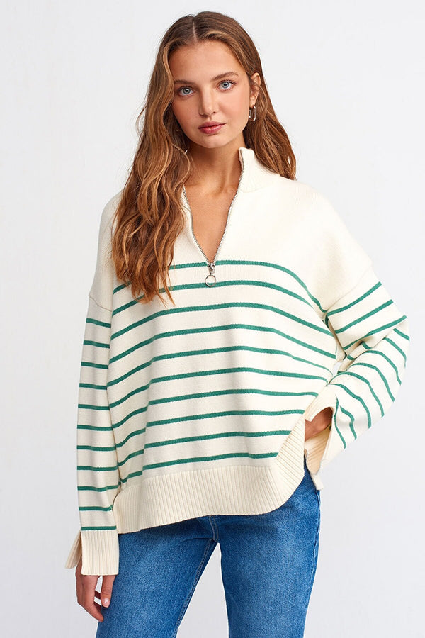striped sweater top