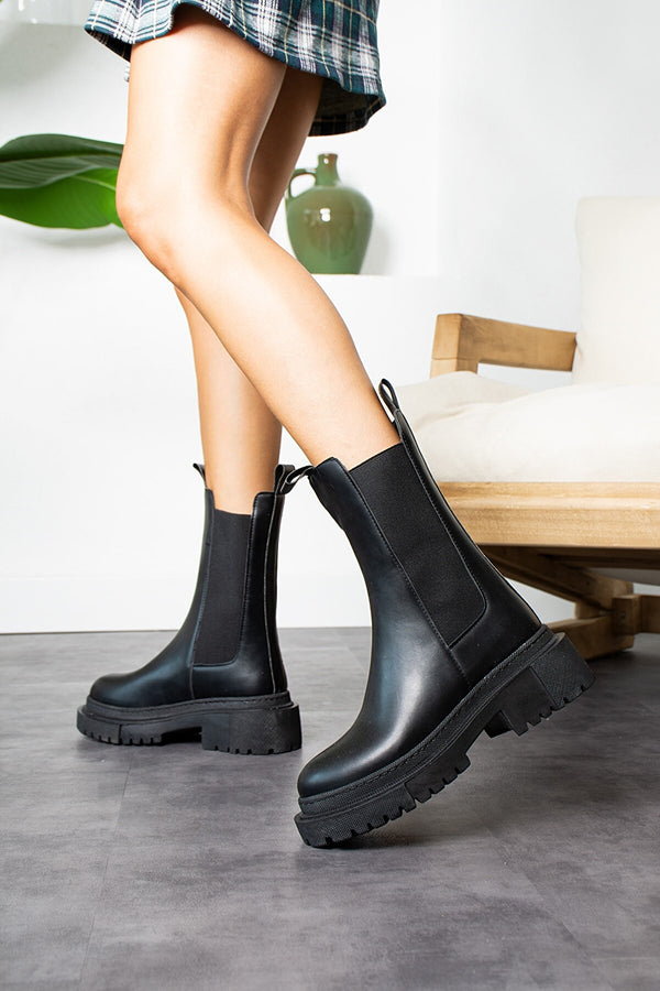 Black ankle boots