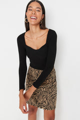 black knit top